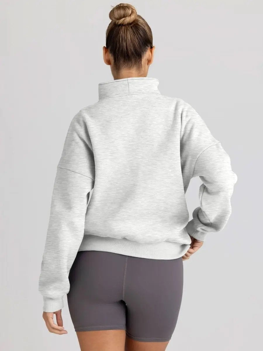 Love Salve Half Zip Sweatshirt Women's Fall/Winter Oversized Pullover - Comfy & Trendy