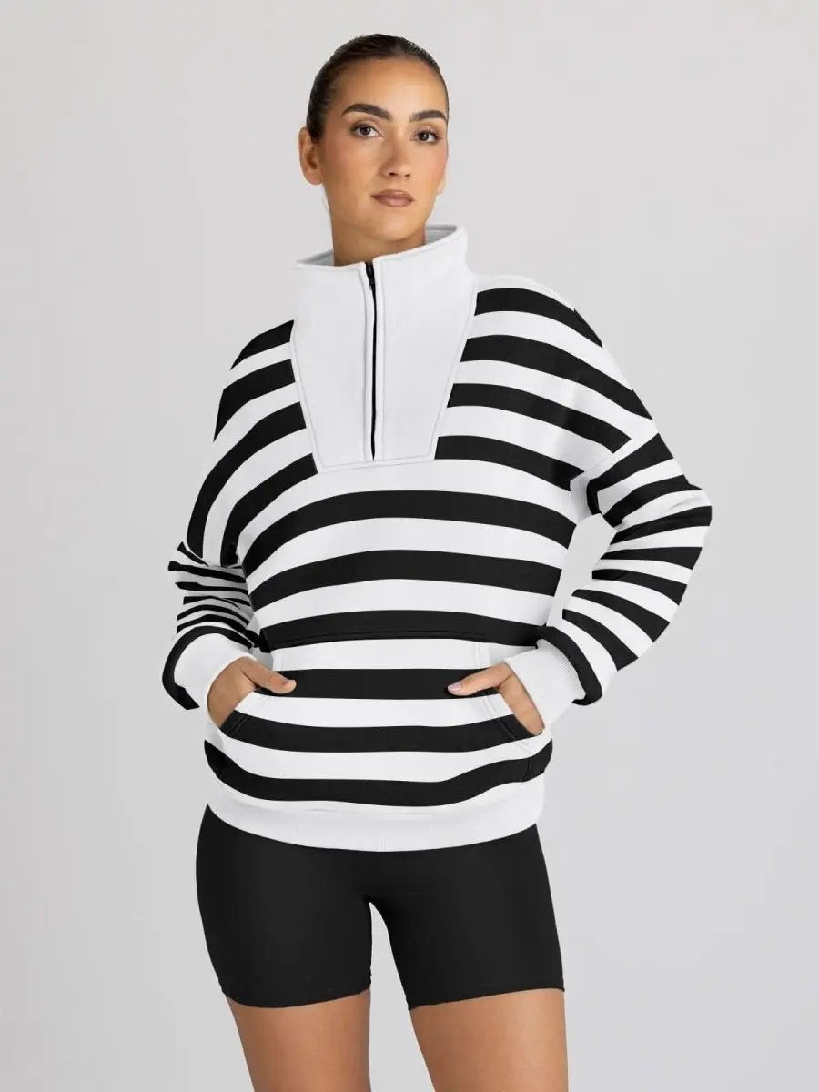 Love Salve Half Zip Sweatshirt Women's Fall/Winter Oversized Pullover - Comfy & Trendy