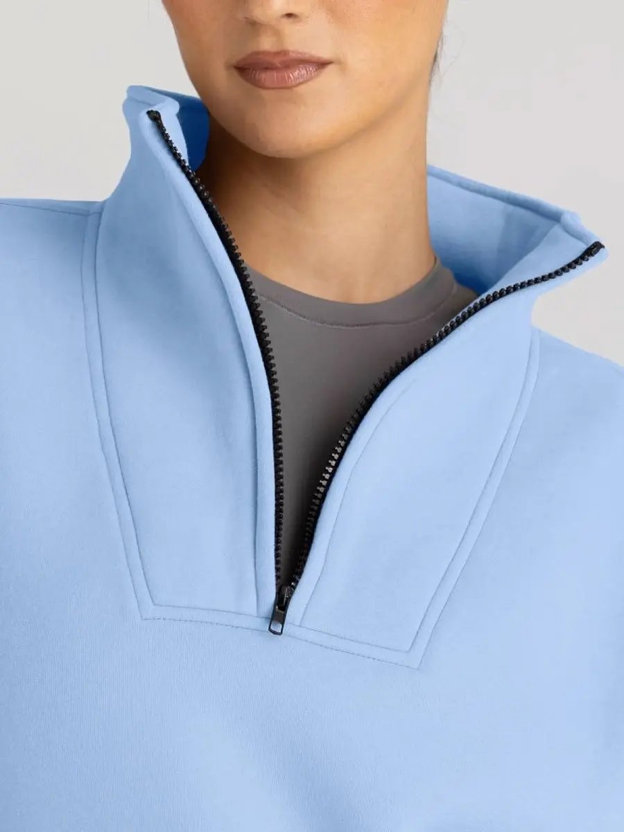 Love Salve Half Zip Sweatshirt Women's Fall/Winter Oversized Pullover - Comfy & Trendy