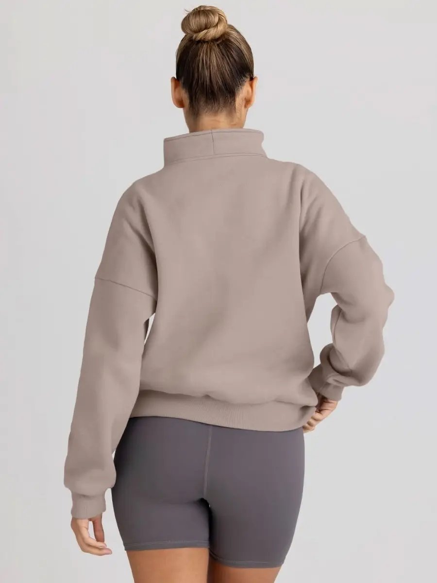 Love Salve Half Zip Sweatshirt Women's Fall/Winter Oversized Pullover - Comfy & Trendy