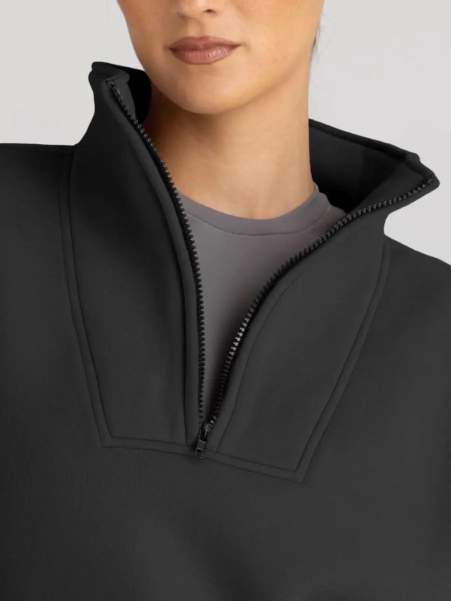 Love Salve Half Zip Sweatshirt Women's Fall/Winter Oversized Pullover - Comfy & Trendy