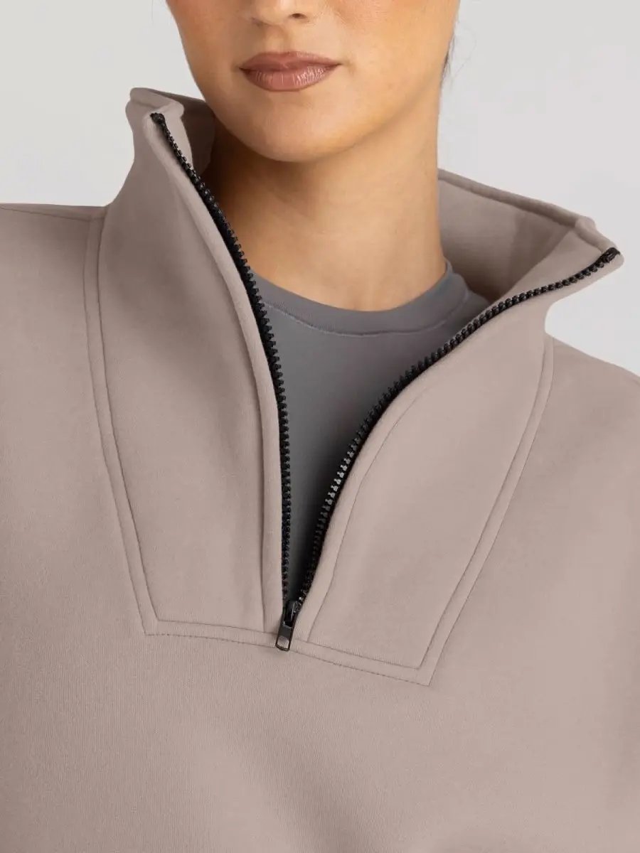 Love Salve Half Zip Sweatshirt Women's Fall/Winter Oversized Pullover - Comfy & Trendy