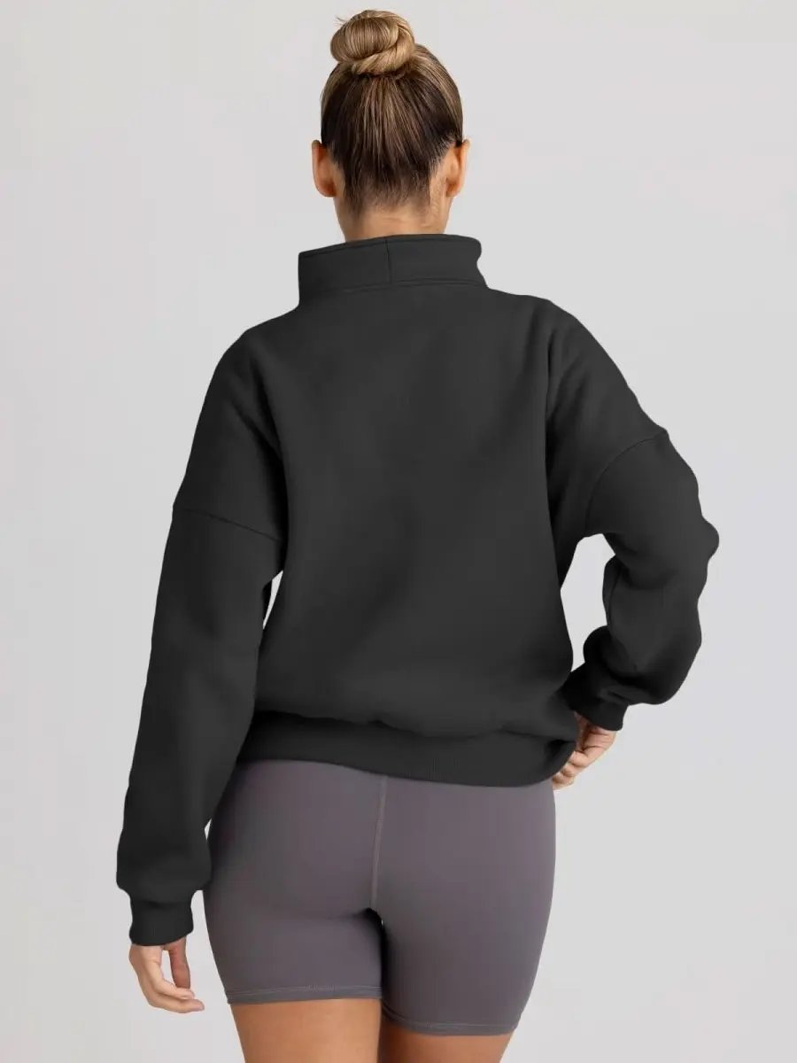 Love Salve Half Zip Sweatshirt Women's Fall/Winter Oversized Pullover - Comfy & Trendy