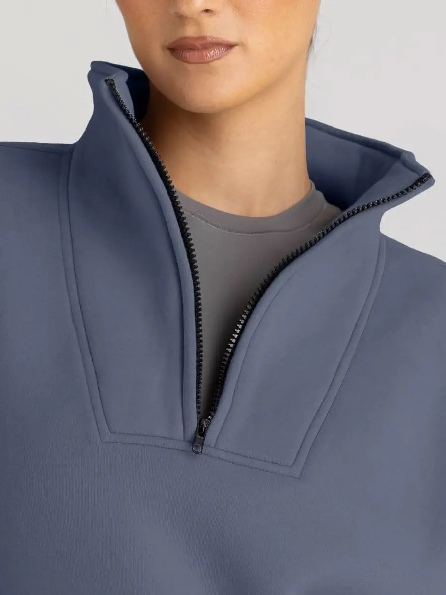 Love Salve Half Zip Sweatshirt Women's Fall/Winter Oversized Pullover - Comfy & Trendy