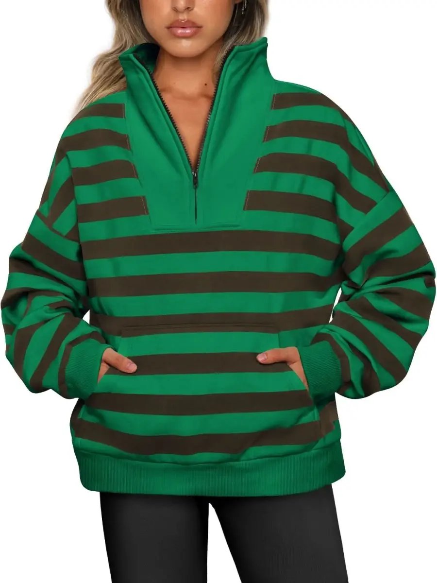 Love Salve Half Zip Sweatshirt Women's Fall/Winter Oversized Pullover - Comfy & Trendy