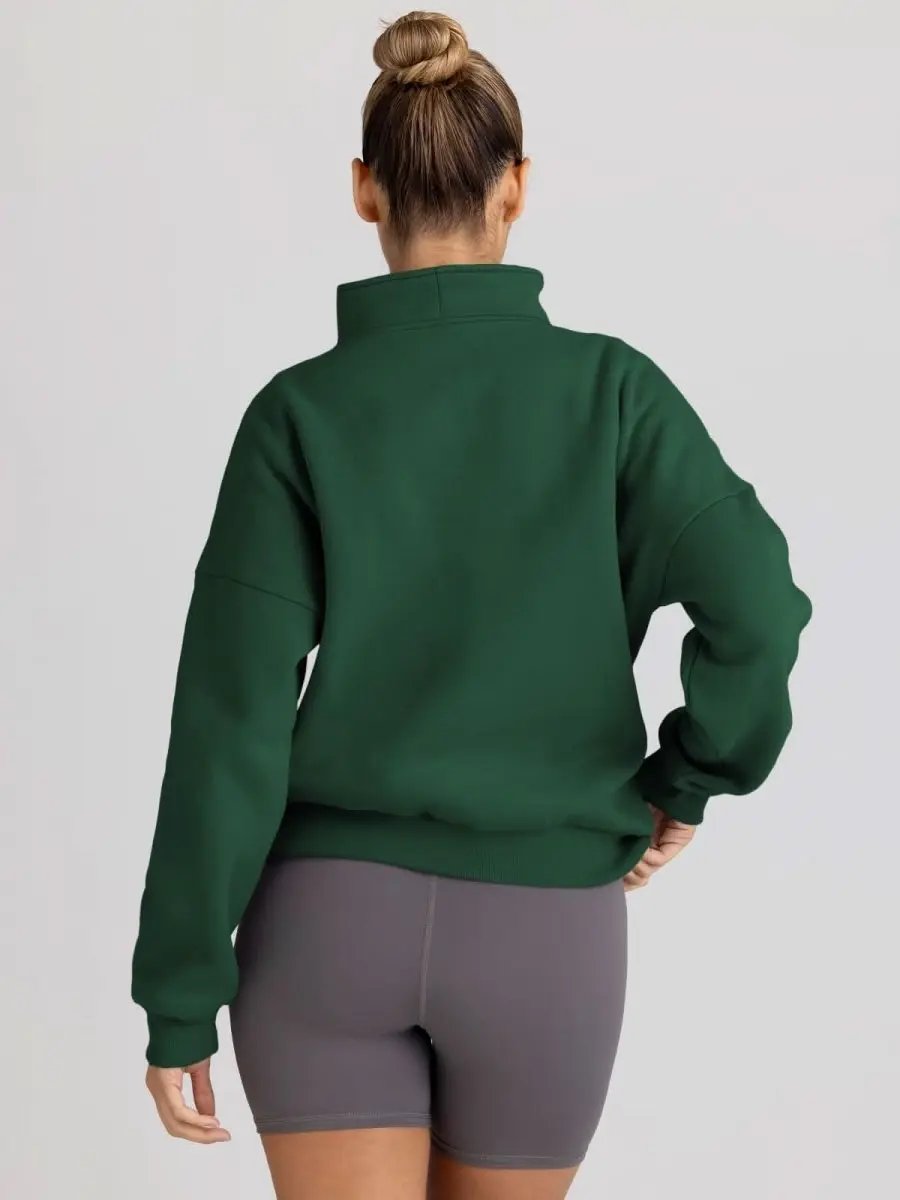 Love Salve Half Zip Sweatshirt Women's Fall/Winter Oversized Pullover - Comfy & Trendy