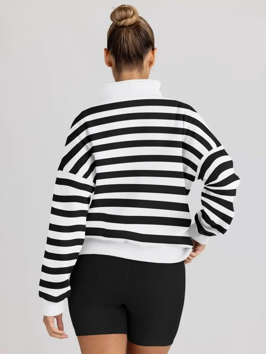 Love Salve Half Zip Sweatshirt Women's Fall/Winter Oversized Pullover - Comfy & Trendy