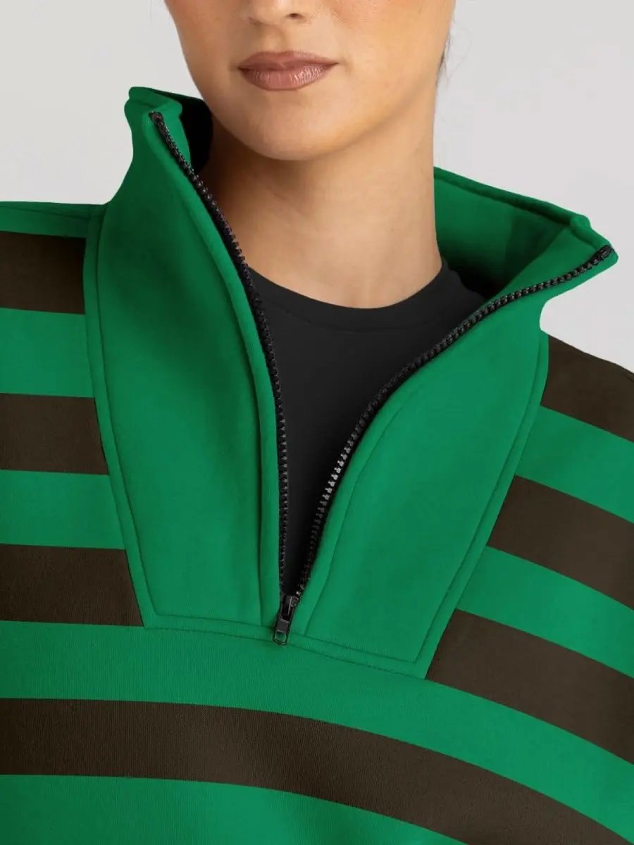 Love Salve Half Zip Sweatshirt Women's Fall/Winter Oversized Pullover - Comfy & Trendy