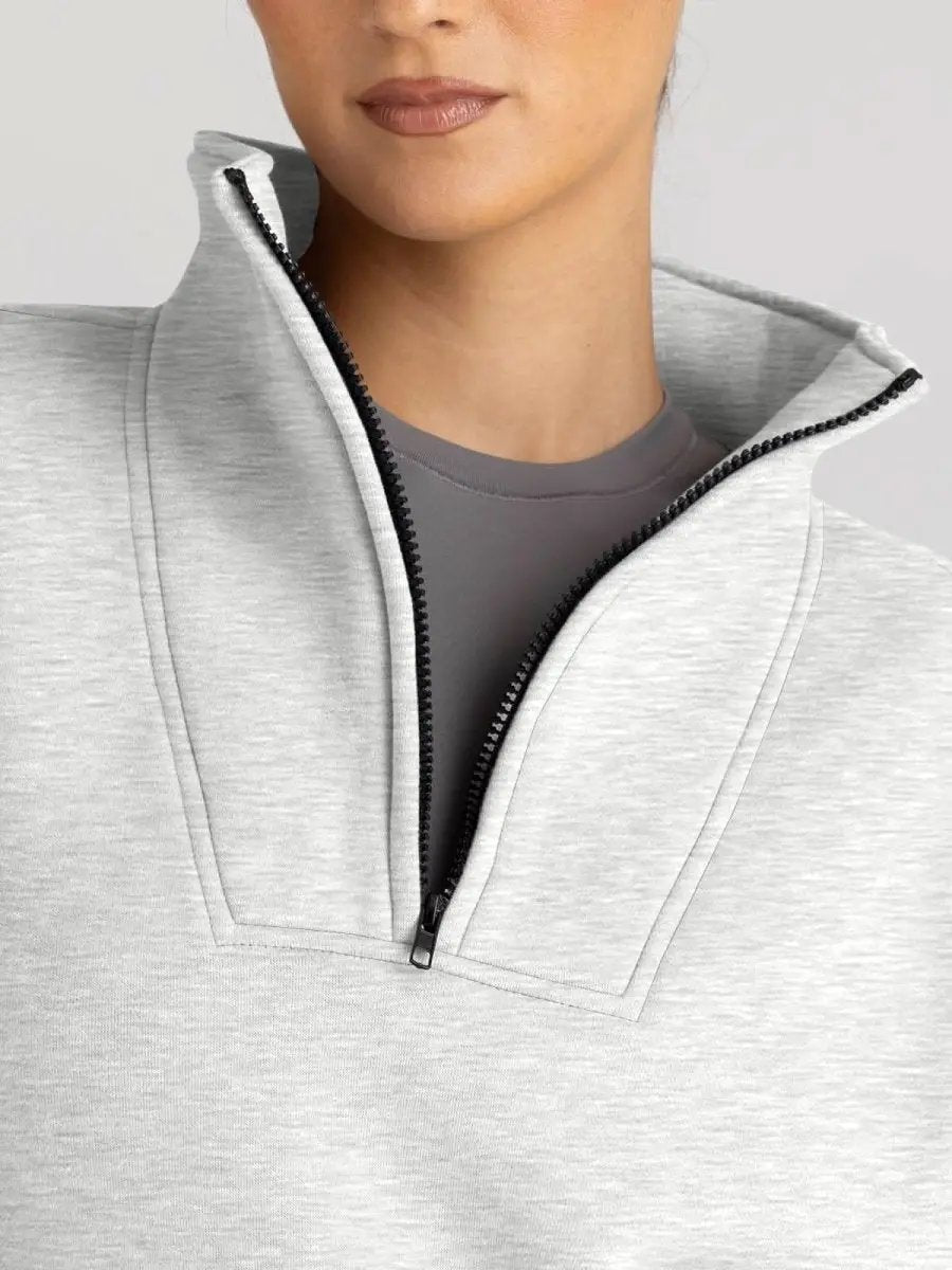 Love Salve Half Zip Sweatshirt Women's Fall/Winter Oversized Pullover - Comfy & Trendy