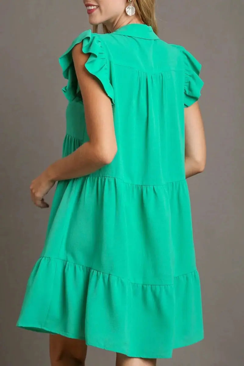 Trendsi Ruffle Dress Plus Size Women's Casual Mini Dress Comfy Fit