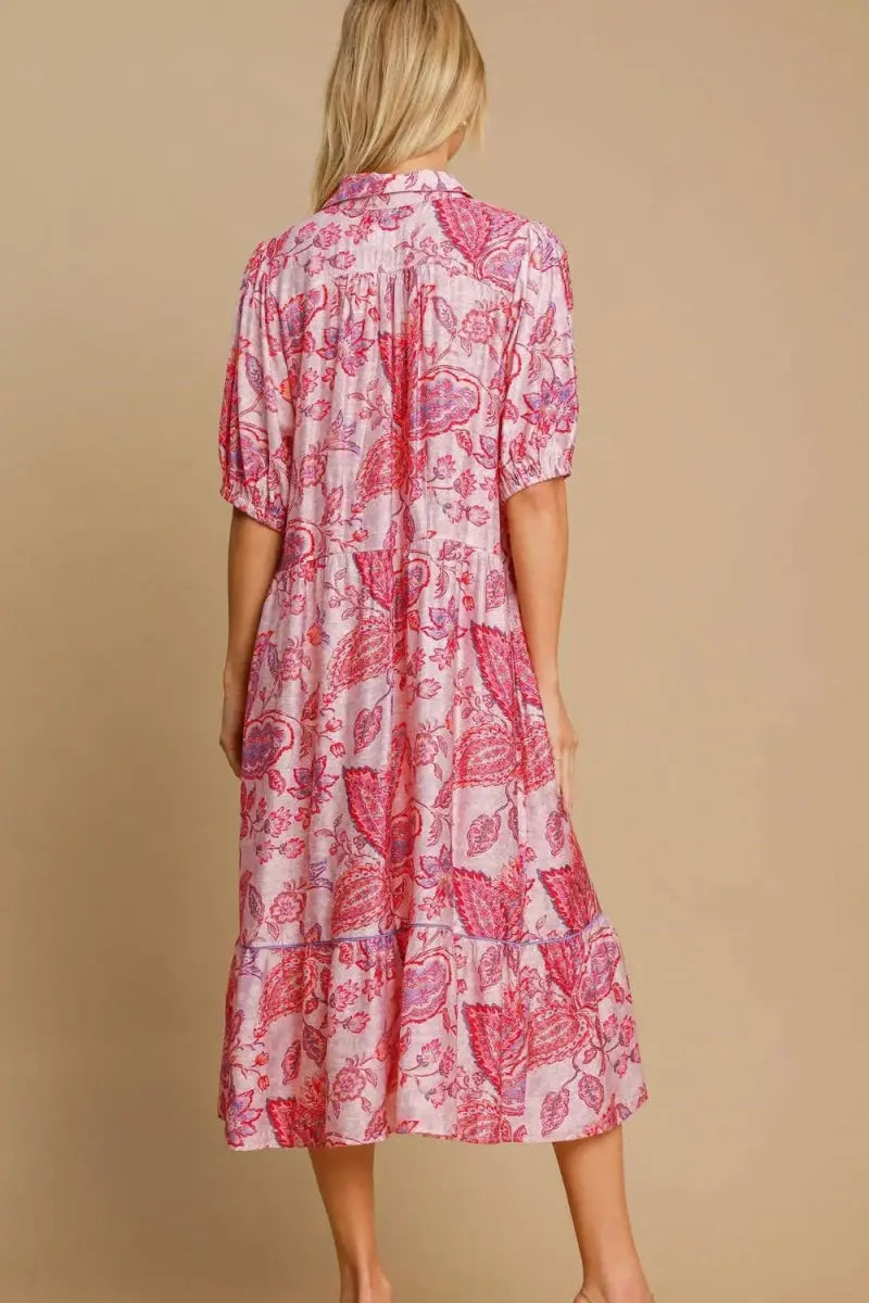 Trendsi Paisley Dress Women's Plus Size Casual Ruffle Hem Flowy Dress