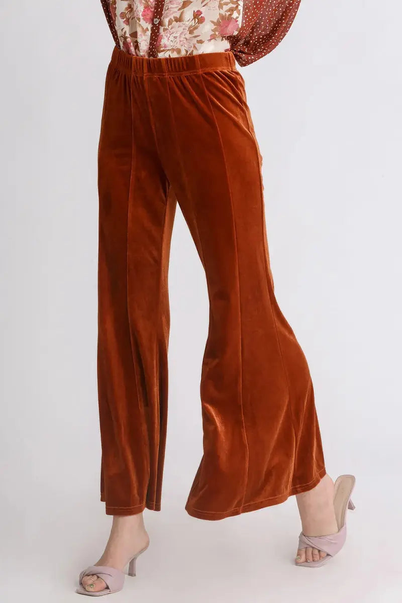 Trendsi High Rise Flare Pants Women's Everyday Casual Comfy Wide Leg