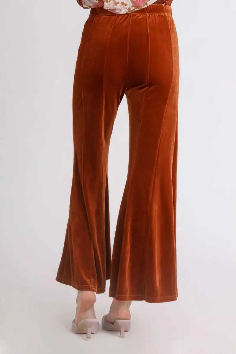 Trendsi High Rise Flare Pants Women's Everyday Casual Comfy Wide Leg