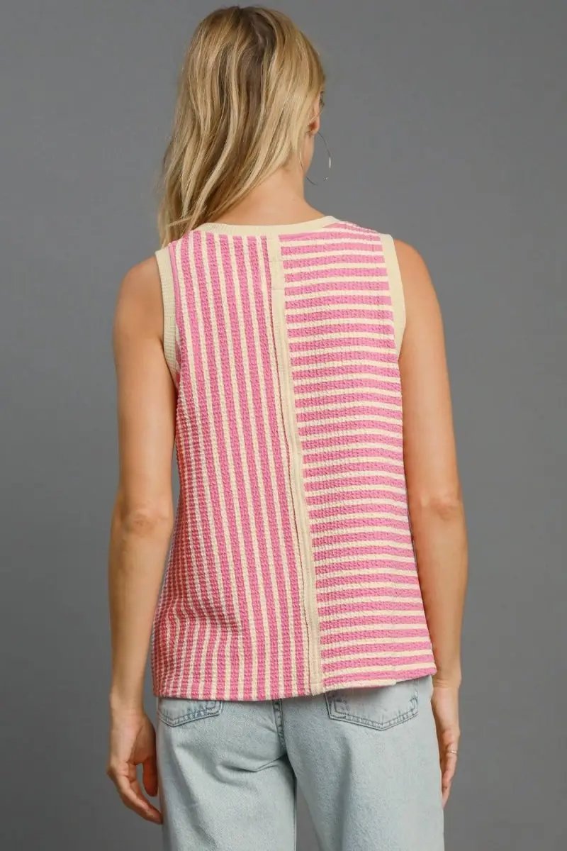 Trendsi Umgee Striped Tank Women's Casual Top USA Shipped