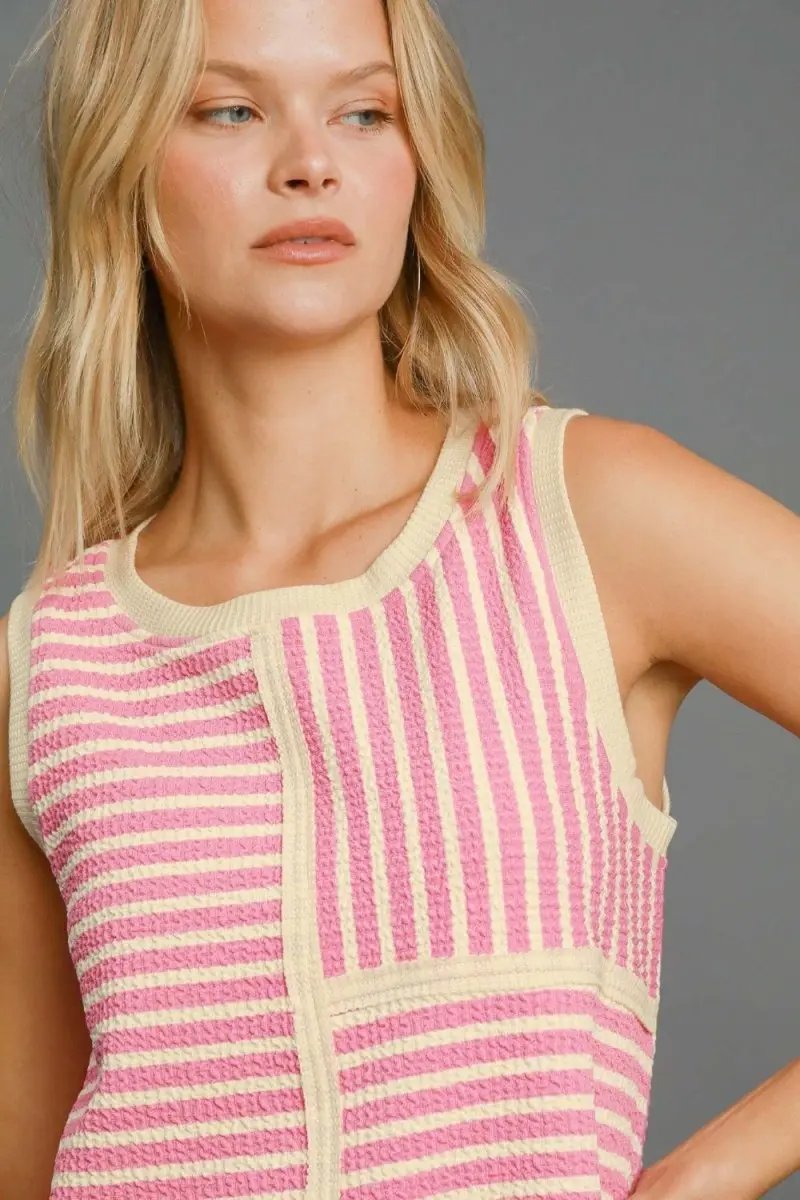 Trendsi Umgee Striped Tank Women's Casual Top USA Shipped