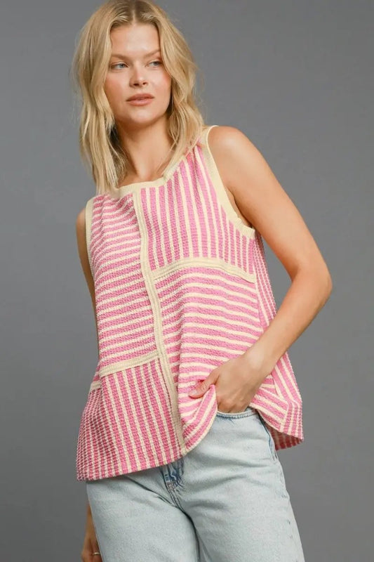 Trendsi Umgee Striped Tank Women's Casual Top USA Shipped