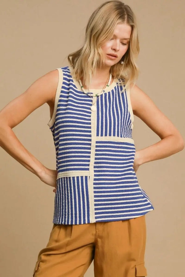 Trendsi Striped Tank Top Women's Casual Everyday Wear Soft & Breathable