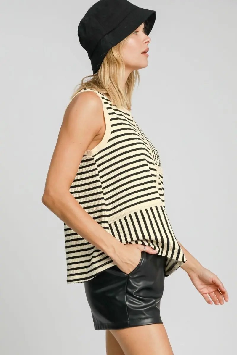 Trendsi Striped Tank Top Women's Casual Summer Top USA Shipped