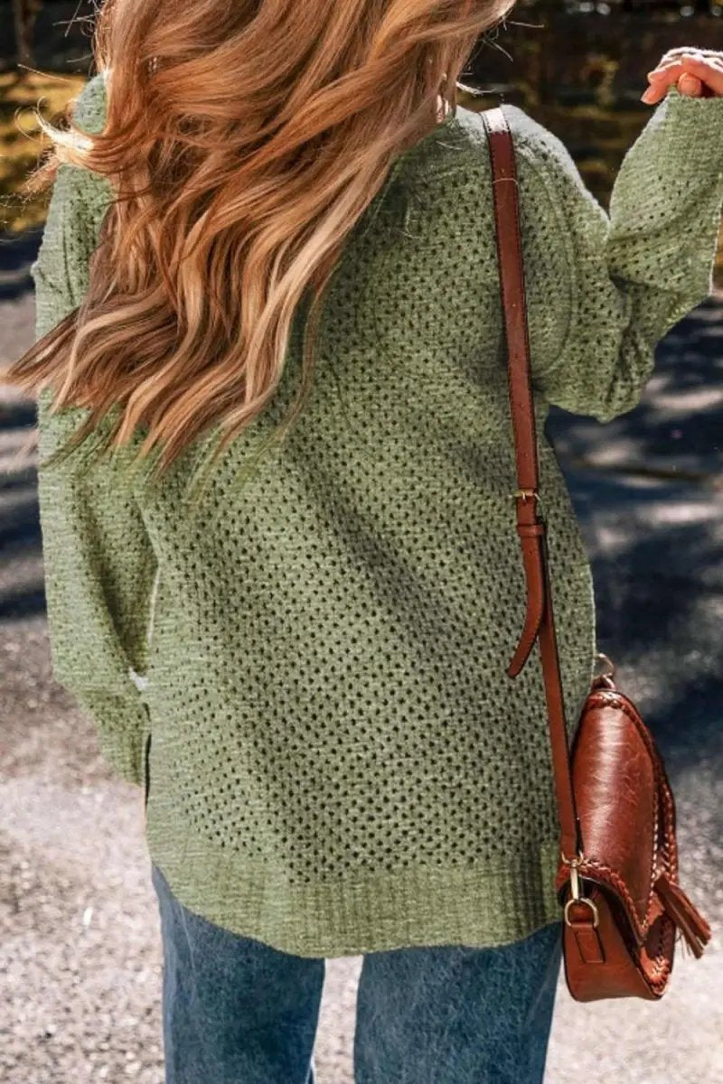 Trendsi V-Neck Sweater Women's Casual Long Sleeve Top Wardrobe Essential