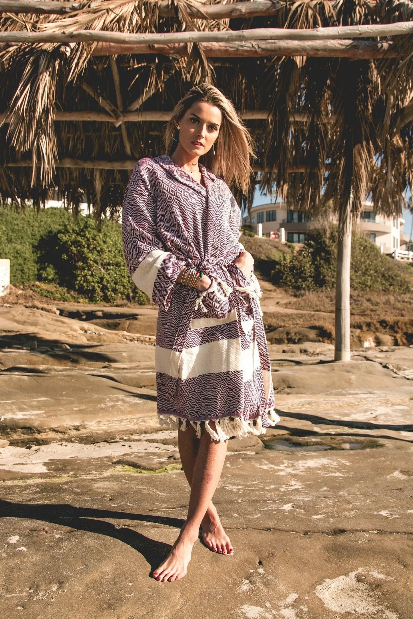 Turkish Bathrobe - Hand Made 100% Turkish Cotton - Venice