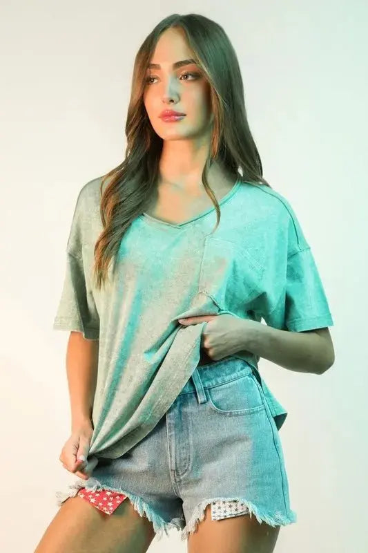 Denim Shorts - Raw Hem USA Made - Women's Casual