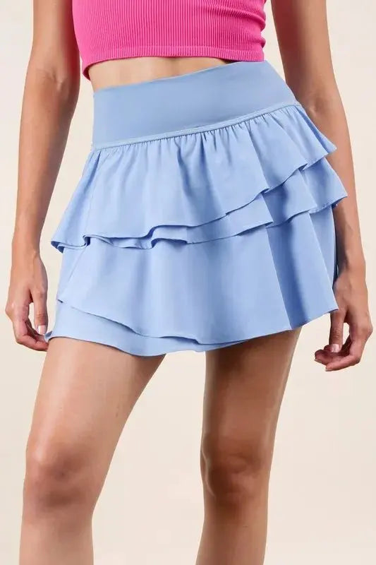 Trendsi Riffled Active Skirt Women's Workout Skort USA Shipped!