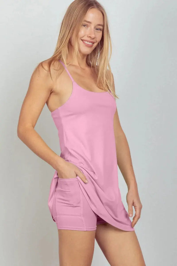 Trendsi Sleeveless Tennis Dress Women's Activewear Unitard Liner Quick Dry
