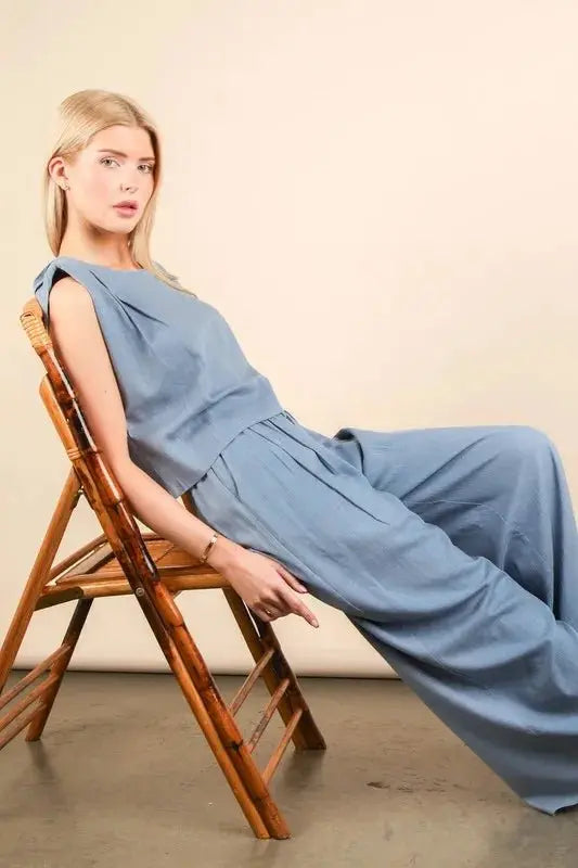 Women's Two Piece Set - Woven - Coordinated Top & Pants