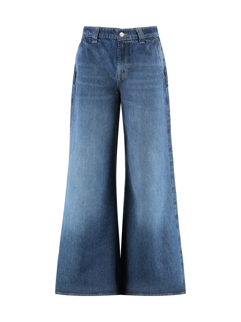 7 For All Mankind Willow Wide-Leg Jeans in Black