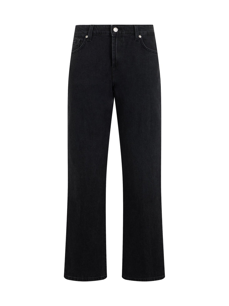 7 For All Mankind Straight Jeans in Heavy Rain