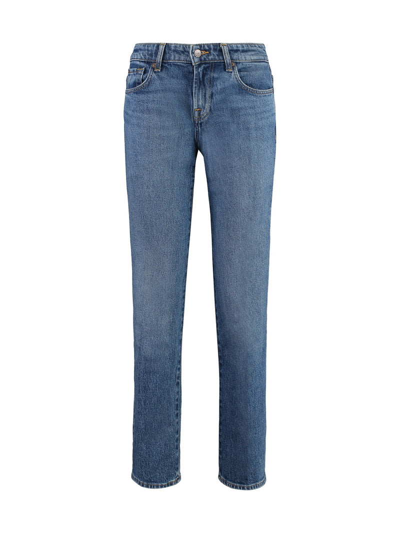 7 For All Mankind Straight Jeans with Engraved Hardware
