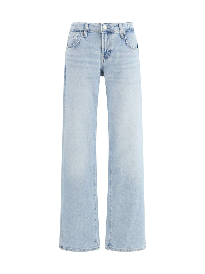 7 For All Mankind Low Straight Jeans in Sea Breeze