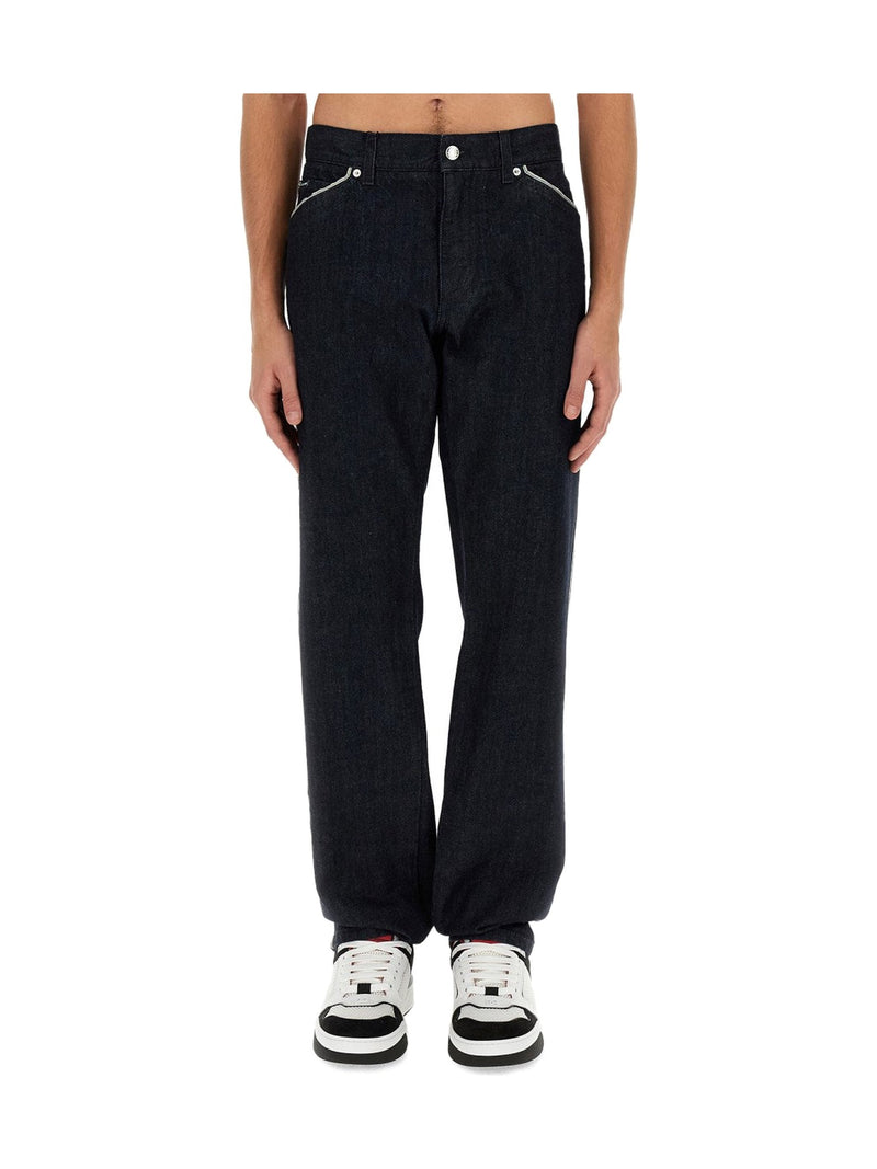 Dolce & Gabbana Selvedge Straight Jeans in Dark Rinse