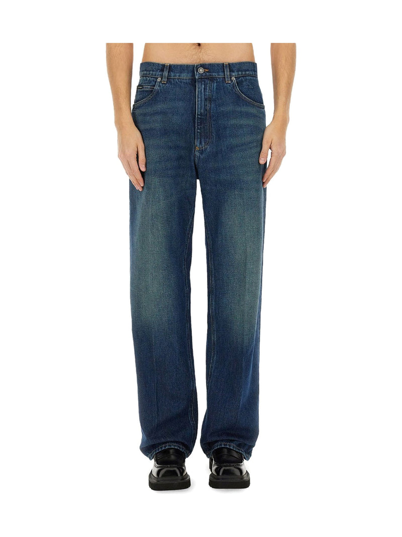 Dolce & Gabbana Oversized Jeans in Vintage Wash