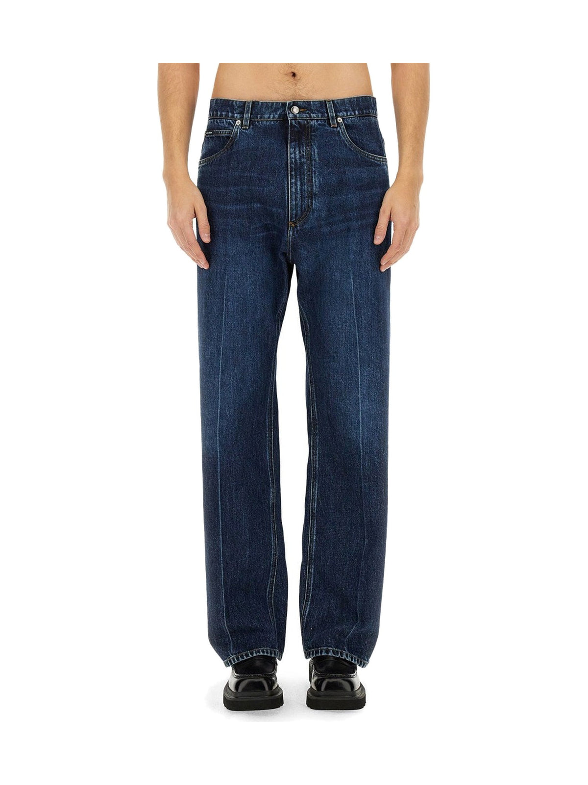 Dolce & Gabbana Oversized Jeans in Dark Blue