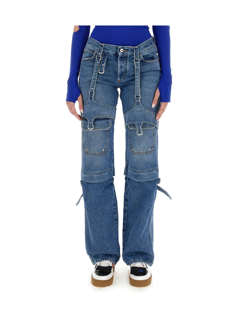 OFF-WHITE Cut-Out Cargo Jeans