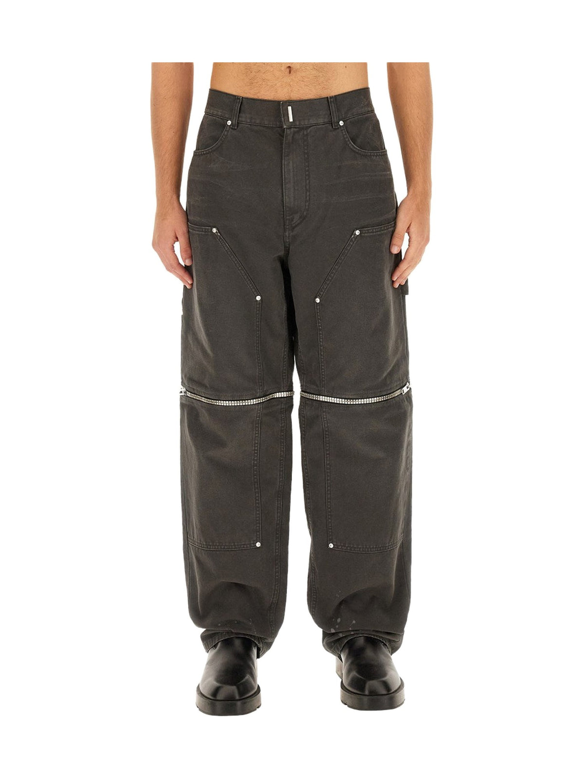 Givenchy Zip-Off Carpenter Jeans in Black