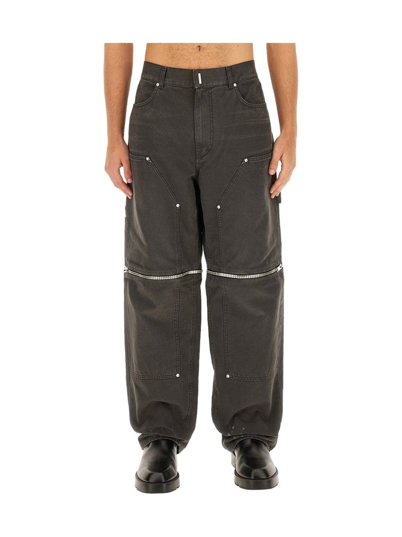 Givenchy Zip-Off Carpenter Jeans in Black