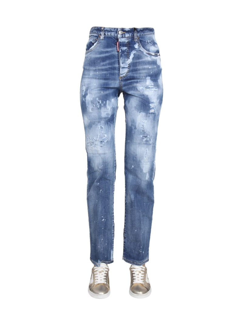 DSQUARED2 Distressed Jeans in Bleached Blue
