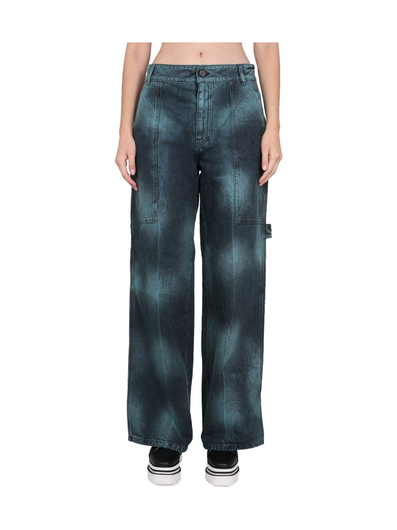 Stella McCartney Workwear Jeans in Marbled Green