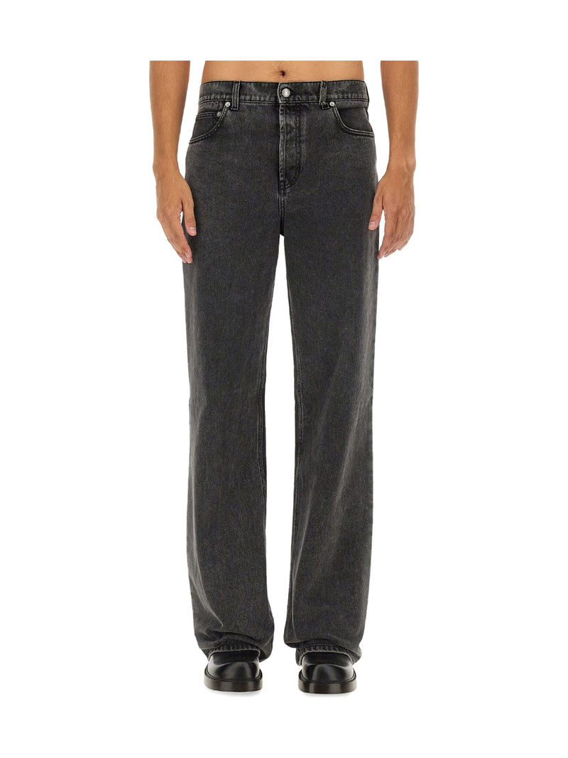 Alexander McQueen Baggy Jeans in Washed Grey