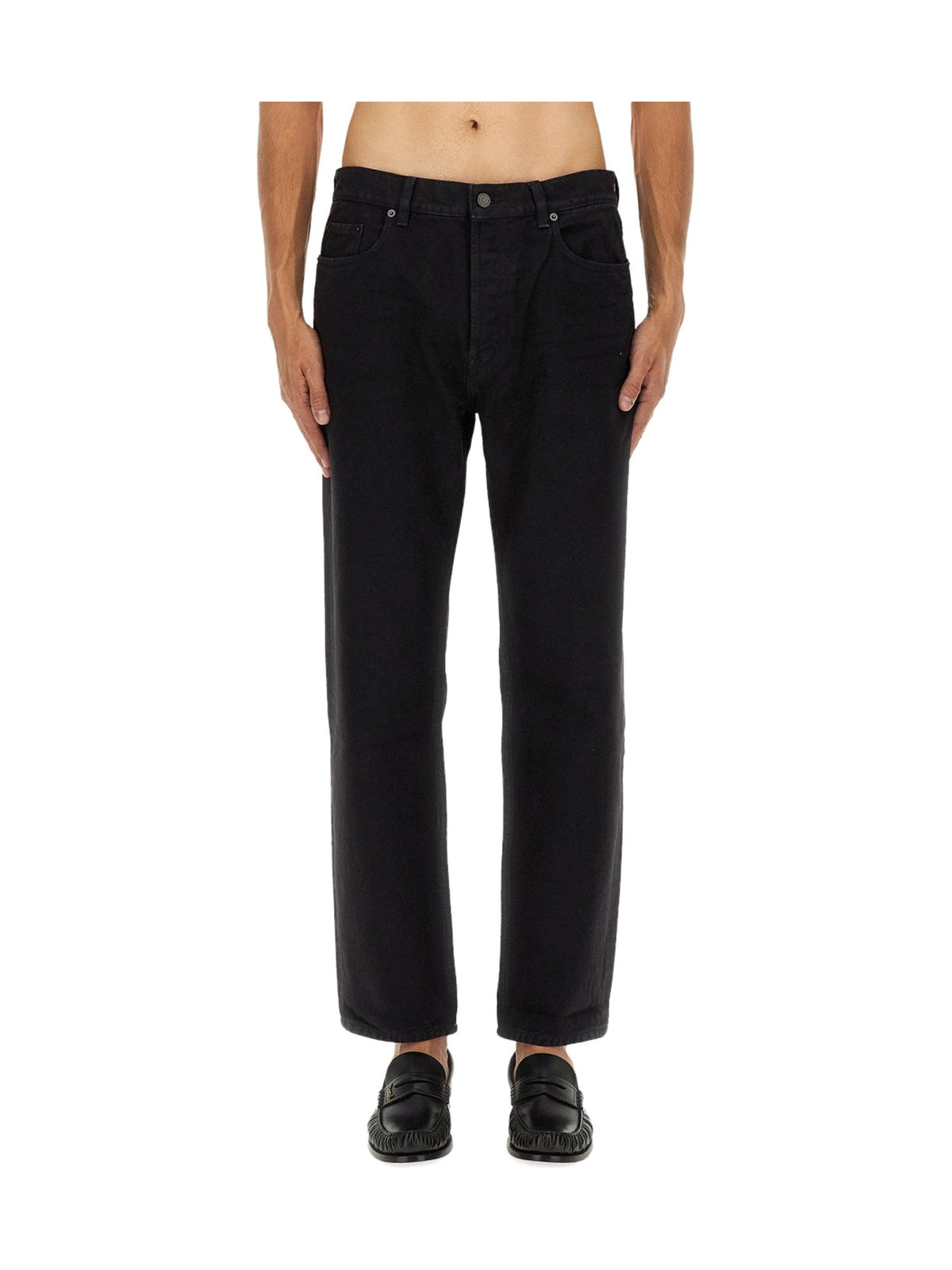 Saint Laurent Mick Straight Jeans in Black