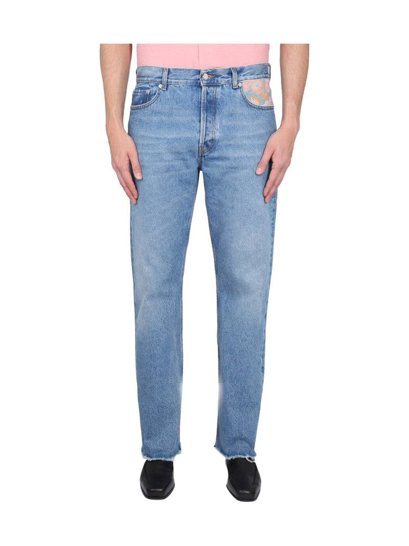 Séfr Light Jeans with Flower Patch
