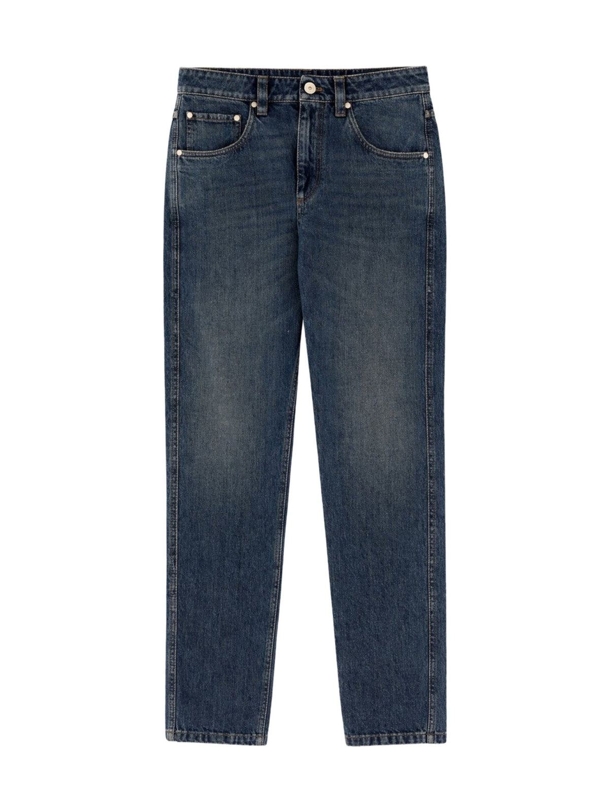 Brunello Cucinelli Straight Jeans in Vintage Mid Blue