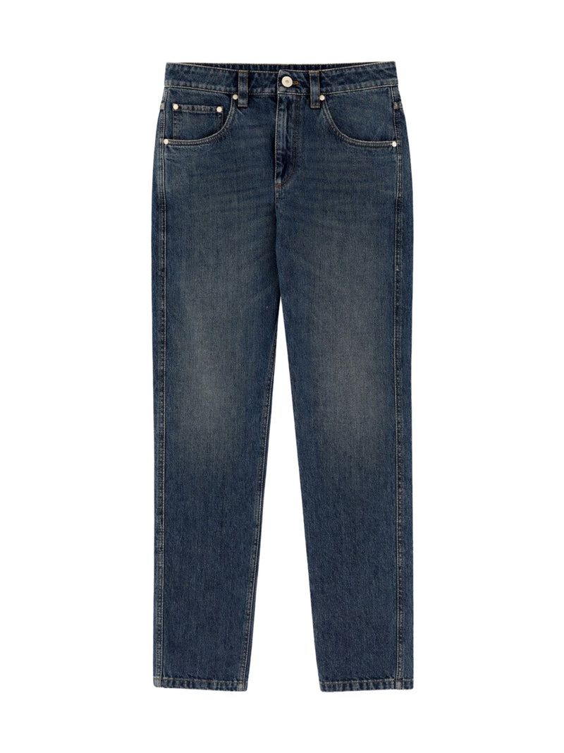 Brunello Cucinelli Straight Jeans in Vintage Mid Blue