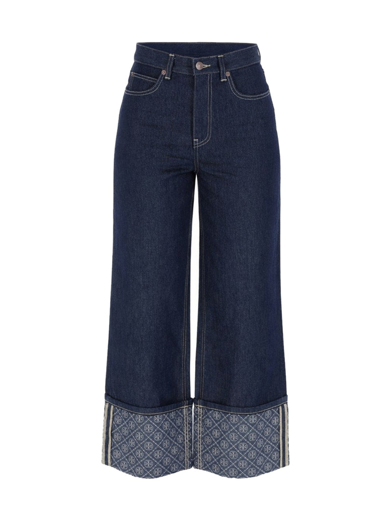 Tory Burch Jeans with Printed Turn-Ups