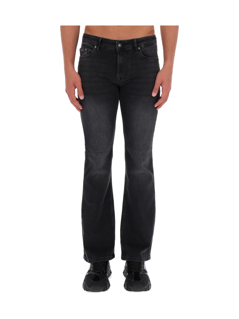 Versace Jeans Couture Slim Flare Jeans in Faded Black