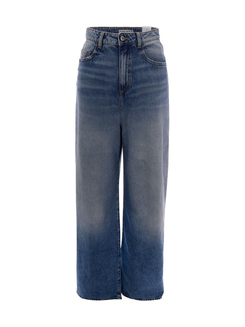 ICON DENIM Wide Jeans in Smoke Blue