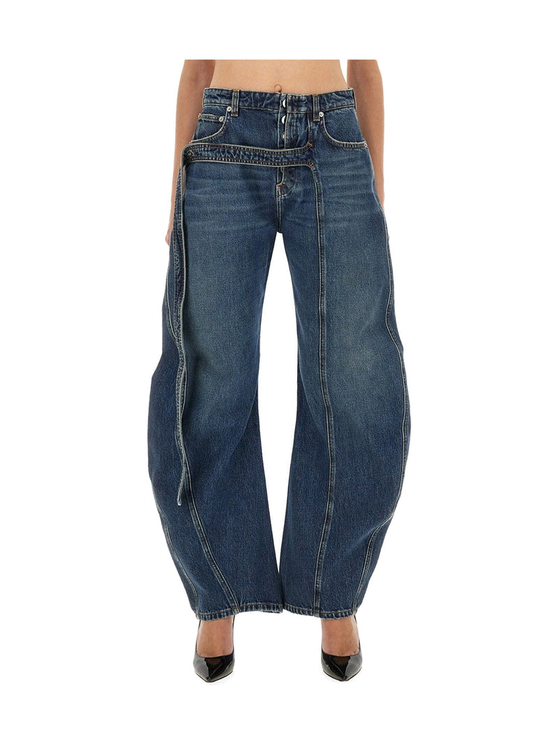 Jean Paul Gaultier Low-Rise Curved Jeans