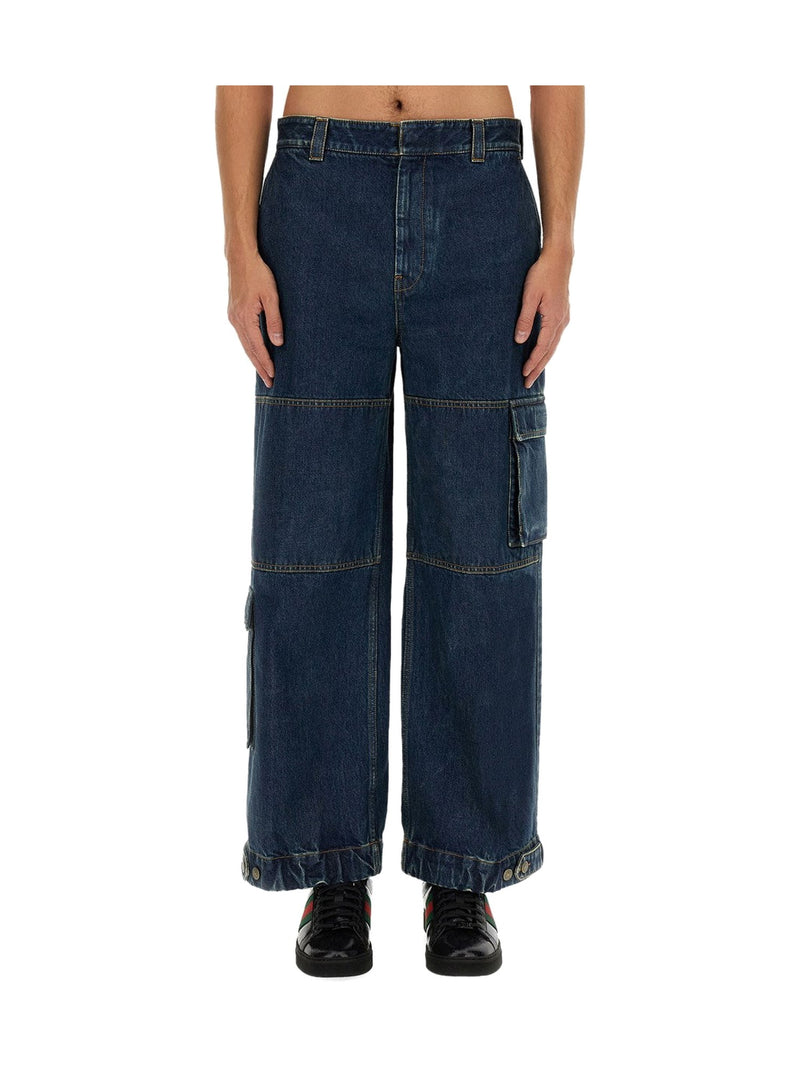 Gucci Cargo Jeans in Dark Blue